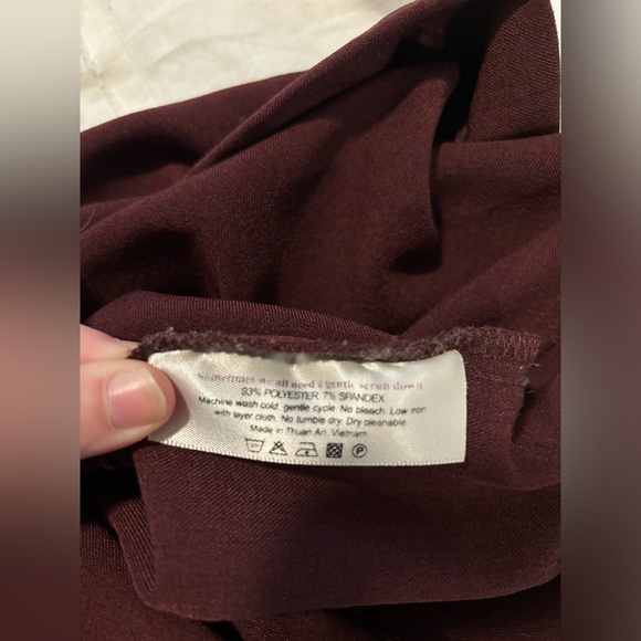 M.M. LaFleur Burgundy/Dark Purple Work Dress - Picture 8 of 8